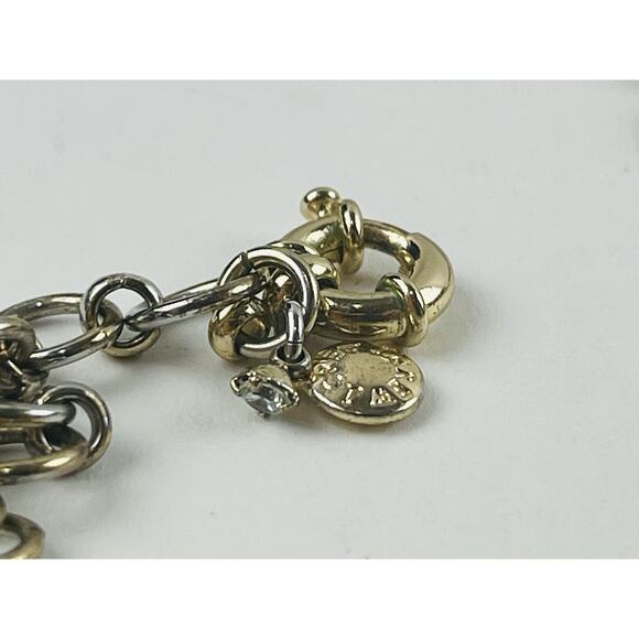 J.Crew Statement Necklace Chunky Lime Green Grey Rhinestones Transparent Squares - Picture 8 of 12